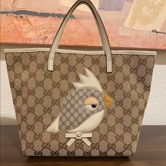 Gucci Monogram Mini Zoo Bird Tote Bag. Italy. - Picture 1 of 7